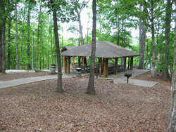 A view of the group picnic facility at Cooper Branch #2